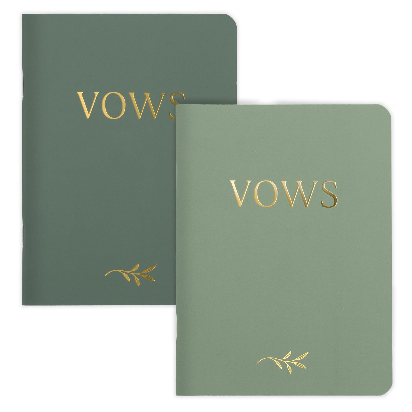 ZICOTO Elegant Vow Books With Gold Foil Lettering For Your Wedding - Perfectly Sized Vow Books With Plenty Of Pages To Write Whatever is on Your Heart - A Beautiful Addition For The Wedding Day