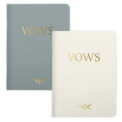 ZICOTO Elegant Vow Books With Gold Foil Lettering For Your Wedding - Perfectly Sized Vow Books With Plenty Of Pages To Write Whatever is on Your Heart - A Beautiful Addition For The Wedding Day