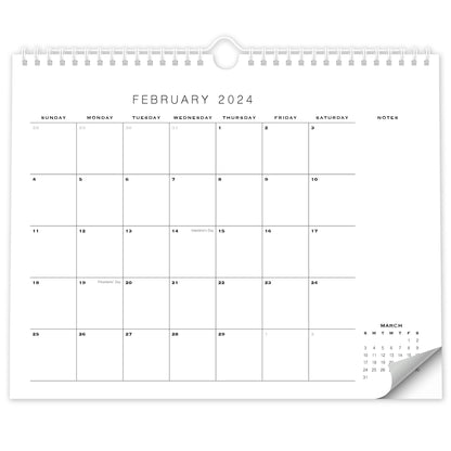 Simplified 2024 Wall Calendar - Runs from June 2023 until December 2024 - Modern 2023-24 Calendar for Easy Planning