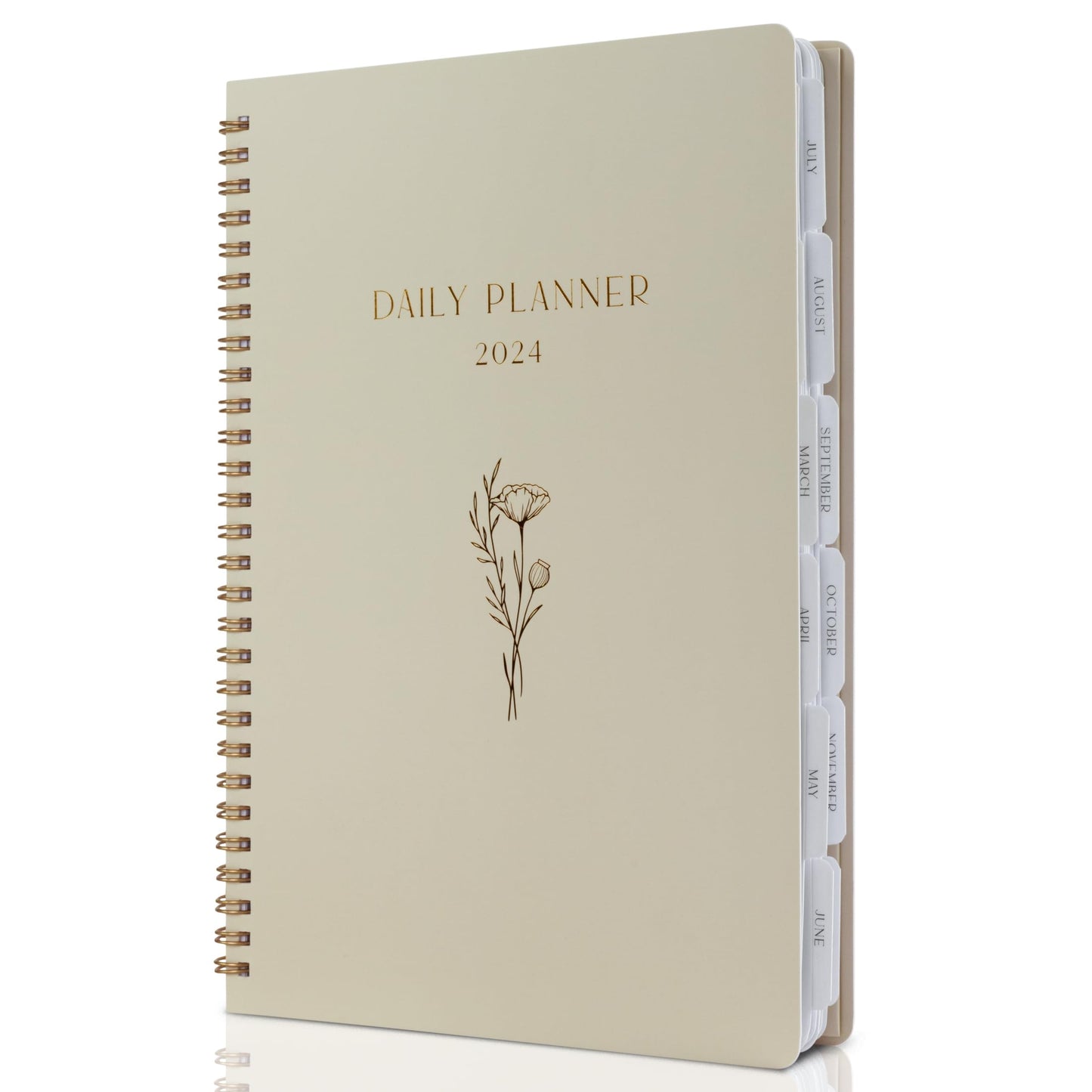 Simplified 2024 Daily Planner - Beautiful 7" x 10" Daily Planner for Women or Men with Weekly & Monthly Spreads for Easy Planning - Perfect Calendar Book To Organize All Tasks and Boost Productivity