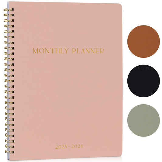 Beautiful 2025-2026 Monthly Planner and Calendar Book - Aesthetic To Do List Notebook That Easily Organizes Your Tasks to Boost Productivity - Runs From January 2025 Until December 2026