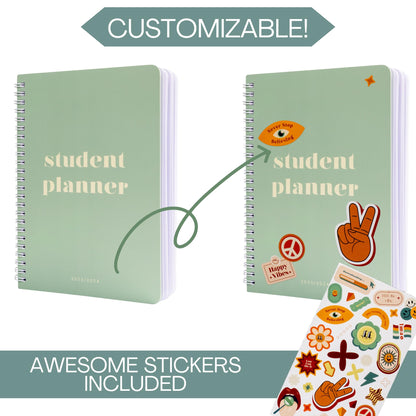 Simplified 2023-2024 Student Planner To Stay Organized - A Beautiful 8.5" x 5.5" Planner for Middle and High School Students with Weekly & Monthly Spreads For The 23-24 Academic Year