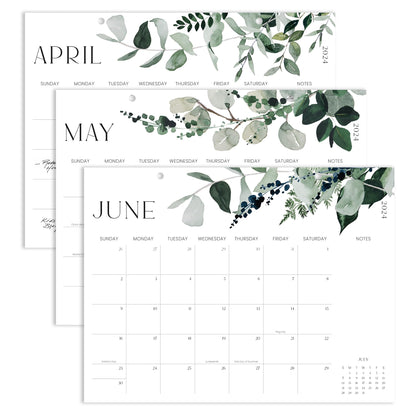 Aesthetic 2024-2025 Desk Calendar - Runs From January 2024 Until July 2025 - The Perfect Big Desktop/Wall Calendar 16"x12" for Easy Organizing