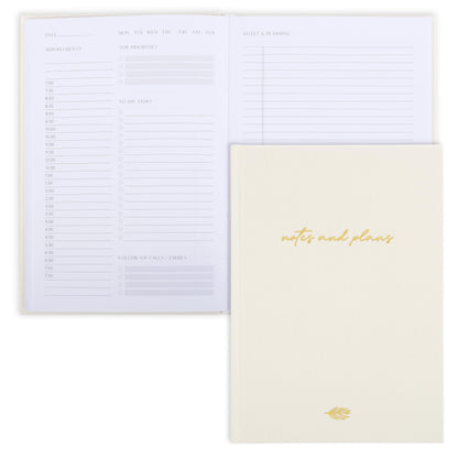 Aesthetic Daily Planner And Notebook With Hourly Schedule - Modern Hardcover To do List Notepad to Easily Organize Your Work Tasks And Appointments - The Perfect Book for School & Office Supplies