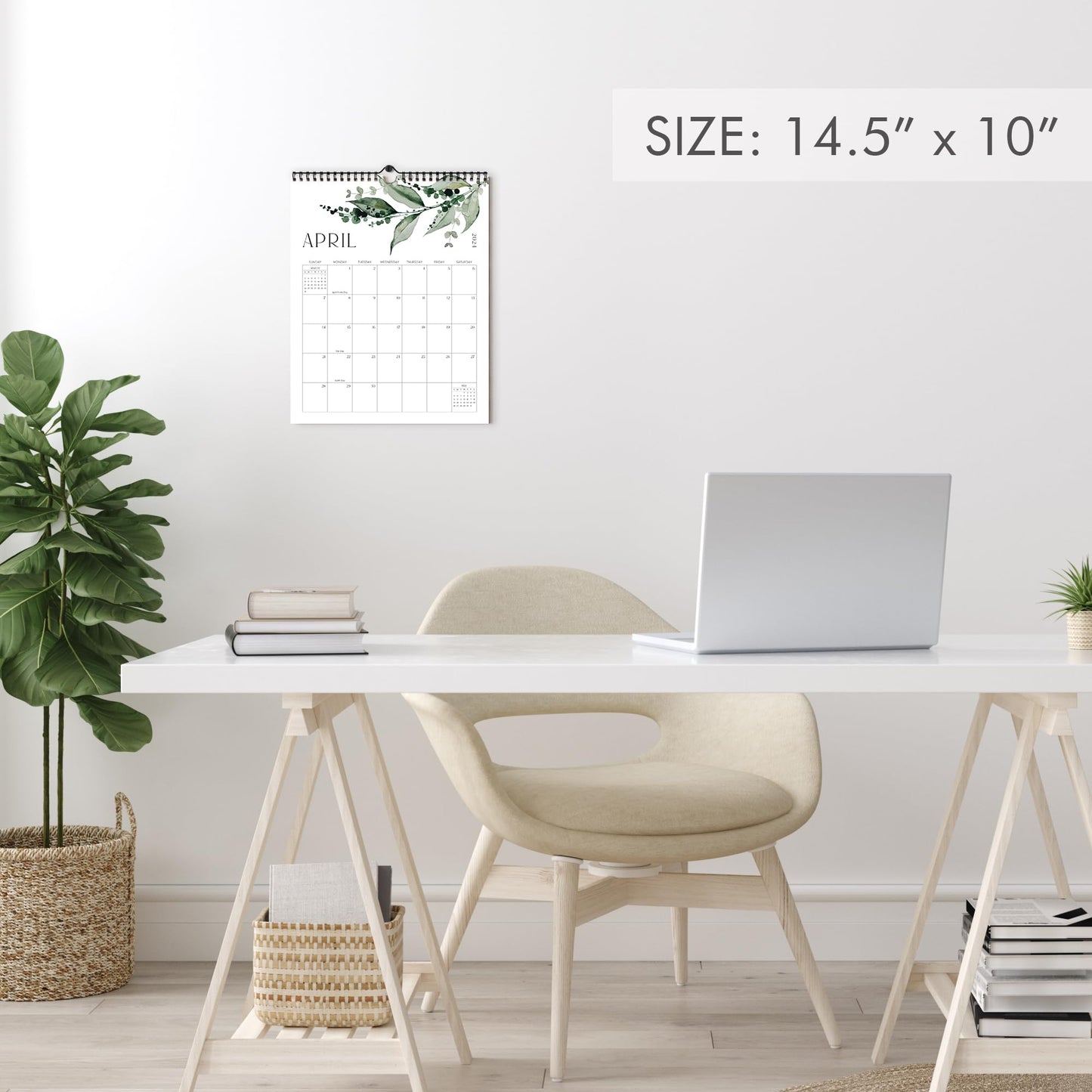 Aesthetic Greenery 2024 Wall Calendar - Runs from June 2023 Until December 2024 - The Perfect 2023-24 Calendar and Monthly Planner for Easy Organizing