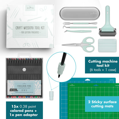 Premium Printable Vinyl Sticker Paper and The Ultimate Accessories and Supplies for Cricut Makers and All Explore Air Bundle