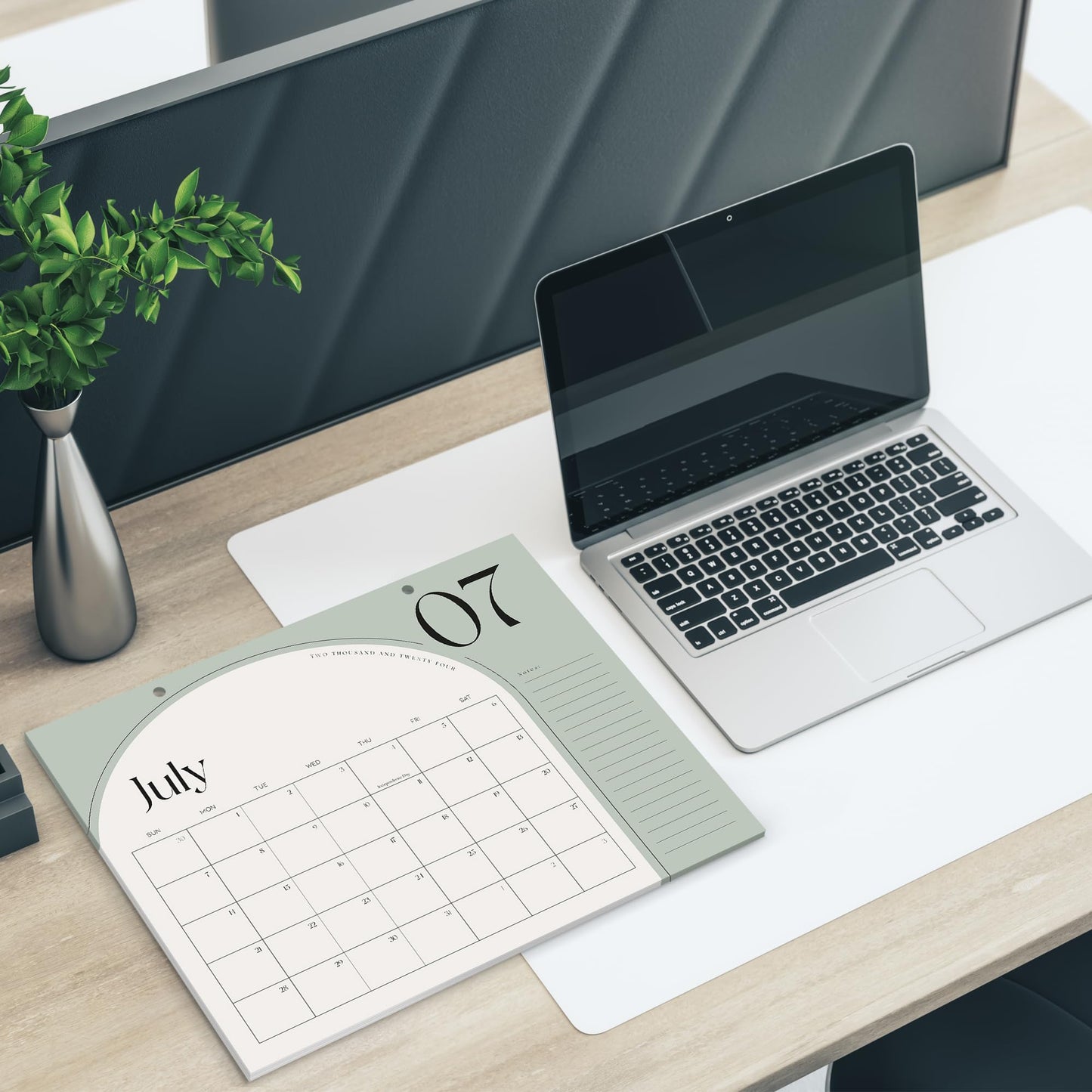 Aesthetic 2024-2025 Desk Calendar - Runs from June 2024 Until December 2025 - The Perfect Desktop Or Wall Calendar Planner for Easy Organizing