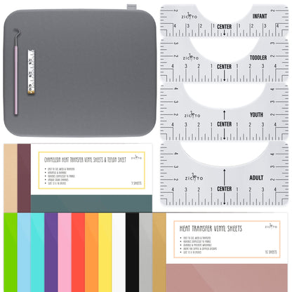 The Ultimate Heat Press Accessories Bundle for Cricut Easy Press - The Perfect Heat Transfer Mat and Vinyl Bundle for Beginners or Skilled Crafters - Create Amazing HTV Projects Effortlessly