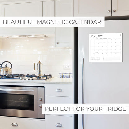 Beautiful 2025-2026 Magnetic Fridge Calendar - Runs From January 2025 Until July 2026 - The Perfect Monthly Refrigerator Calendar for Easy Organizing