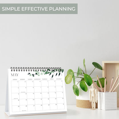 Aesthetic Desk Calendar 2024-2025 - Runs from October 2024 until June 2026 - Beautiful Small Flip Desktop Calendar for Easy Organizing