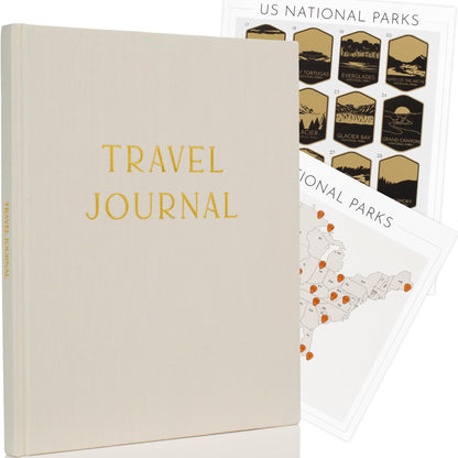 Beautiful Travel Journal For Women - Linen Adventure Diary and Planner To Give As a Gift - The Perfect Journal to Keep All your Travel Memories For Years To Come