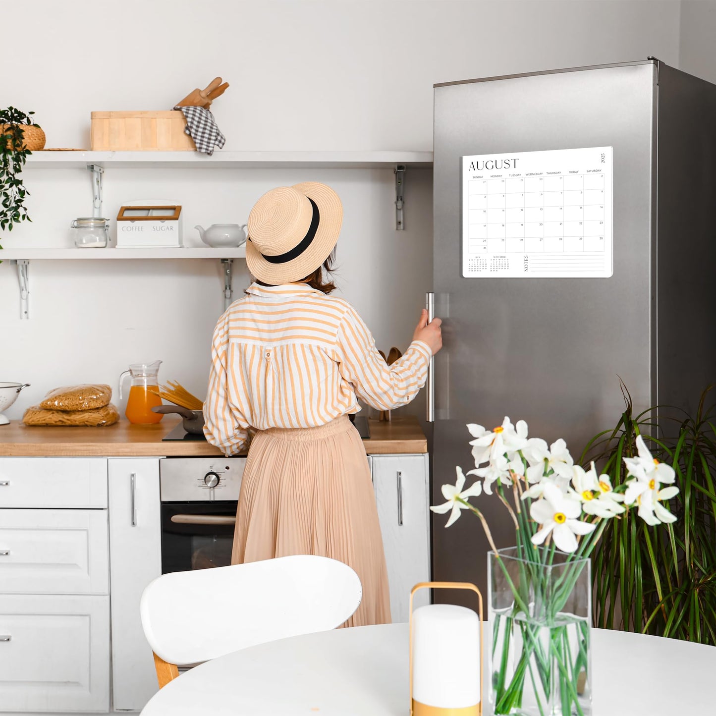 Beautiful 2025-2026 Magnetic Fridge Calendar - Runs From January 2025 Until July 2026 - The Perfect Monthly Refrigerator Calendar for Easy Organizing