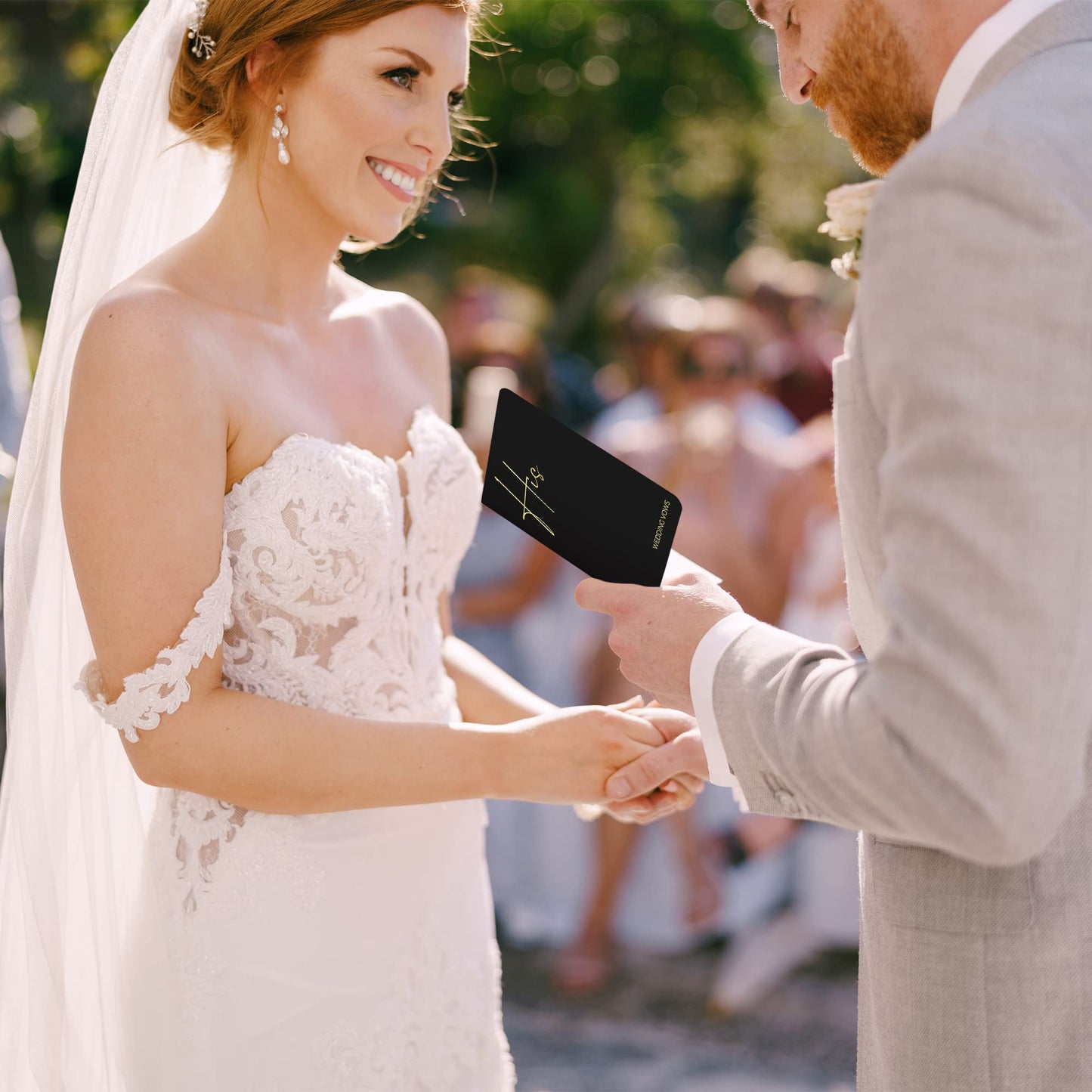 Elegant Vow Books With Gold Foil Lettering For Your Wedding - Perfectly Sized His and Hers Vow Books With Plenty Of Pages To Write Whatever is on Your Heart - A Beautiful Addition For The Wedding Day