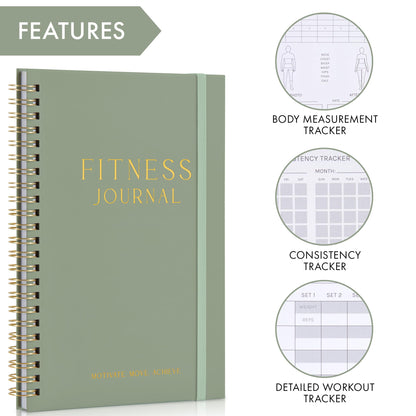 The Ultimate Fitness Journal for Tracking and Crushing Your Gym Goals - Detailed Workout Planner & Log Book Women - Great Gym Accessories With Calendar, Nutrition & Progress Tracker