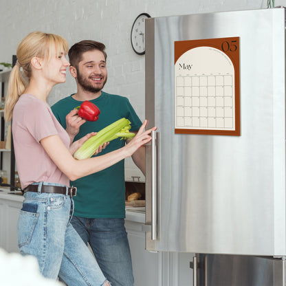 Aesthetic 2024 Magnetic Fridge Calendar - Runs from January 2024 Until July 2025 - The Perfect Monthly Refrigerator Calendar With Minimal Designs for Easy Organizing