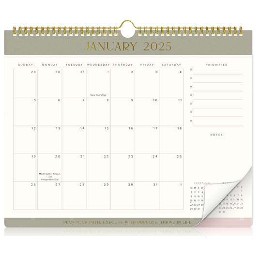 Aesthetic 2025-2026 Wall Calendar - Runs from January 2025 Until July 2026 - The Perfect Wall Hanging Calendar Planner for Easy Organizing