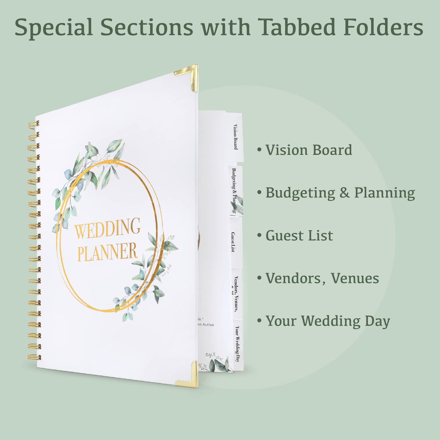 Beautiful Wedding Planner Book and Organizer - Effortlessly Plan Your Perfect Day with Style and Ease - Lovely Engagement Gift for Future Couples / Brides and Grooms