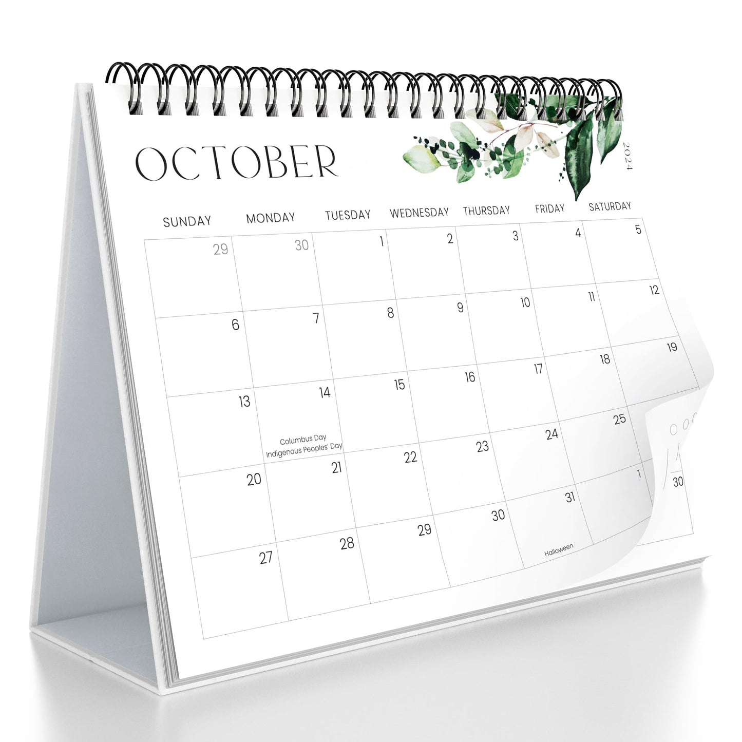 Aesthetic Desk Calendar 2024-2025 - Runs from October 2024 until June 2026 - Beautiful Small Flip Desktop Calendar for Easy Organizing