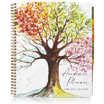 Beautiful 2023-2024 Academic Planner - A 8.5" x 10.5" Daily Planner to Easily Stay Organized - Perfect Calendar Book For Women or Men with Weekly & Monthly Spreads For The 23-24 School Year