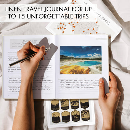 Beautiful Travel Journal For Women - Linen Adventure Diary and Planner To Give As a Gift - The Perfect Journal to Keep All your Travel Memories For Years To Come