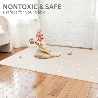 Stylish 5.6 x 4 ft. Soft Foam Baby Play Mat - Safe, Easy to Clean Modern Playroom Floor Mat