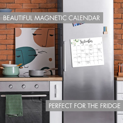 Beautiful 2023 Magnetic Calendar for Fridge - Runs Until July 2024 - The Perfect Monthly Calendar With Greenery Designs for Easy Planning