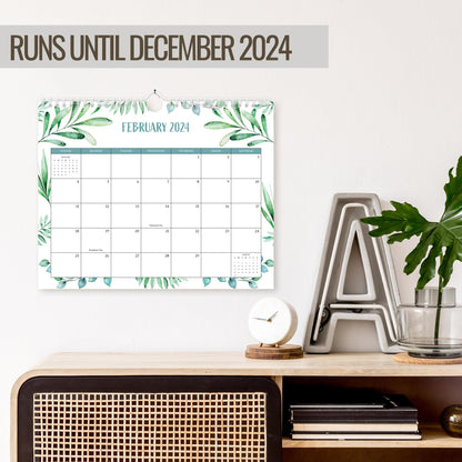 Aesthetic Greenery 2024 Wall Calendar - Runs from June 2023 Until December 2024 - The Perfect 2023-24 Monthly Calendar for Easy Planning