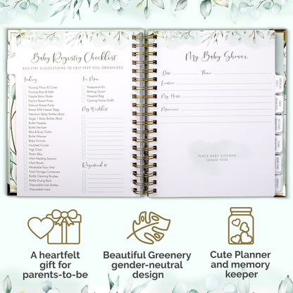 Beautiful Linen Pregnancy Journal and Memory Book for Boys and Girls Bundle - Lovely Must Have Gift for First Time Moms - The Perfect Planner to Track Your Little Ones Life-Changing Journey