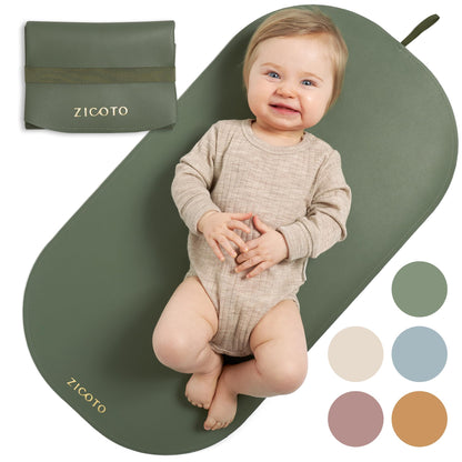 Beautiful Baby Diaper Changing Mat Made of Vegan Leather - Soft and Easy to Wipe Changing Pad for Travel or at Home Use - Lightweight and Foldable Mat That Perfectly Fits Into Any Diaper Bag