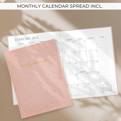 Beautiful 2025 Appointment Book Planner - Sturdy Linen Weekly Calendar with Half Hourly Schedule Easily Keeps Track Of All Your Appointments - The Perfect Day by Day Organizer