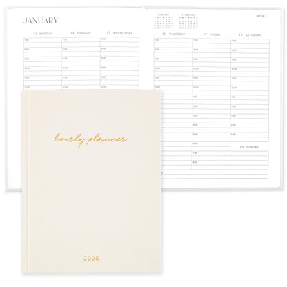 Beautiful 2025 Appointment Book Planner - Sturdy Linen Weekly Calendar with Half Hourly Schedule Easily Keeps Track Of All Your Appointments - The Perfect Day by Day Organizer