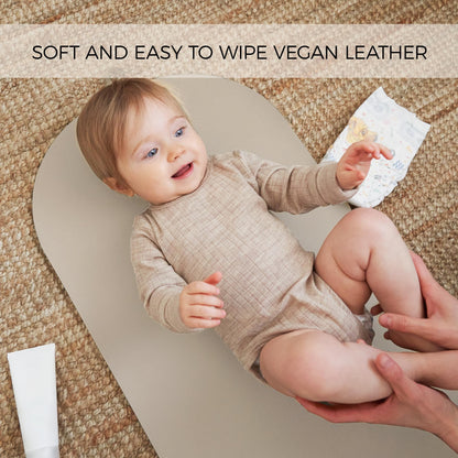 Beautiful Portable Baby Changing Pad - Wipeable and Easy to Clean Diaper Changing Mat - The Perfect Waterproof Vegan Leather Pad for Traveling