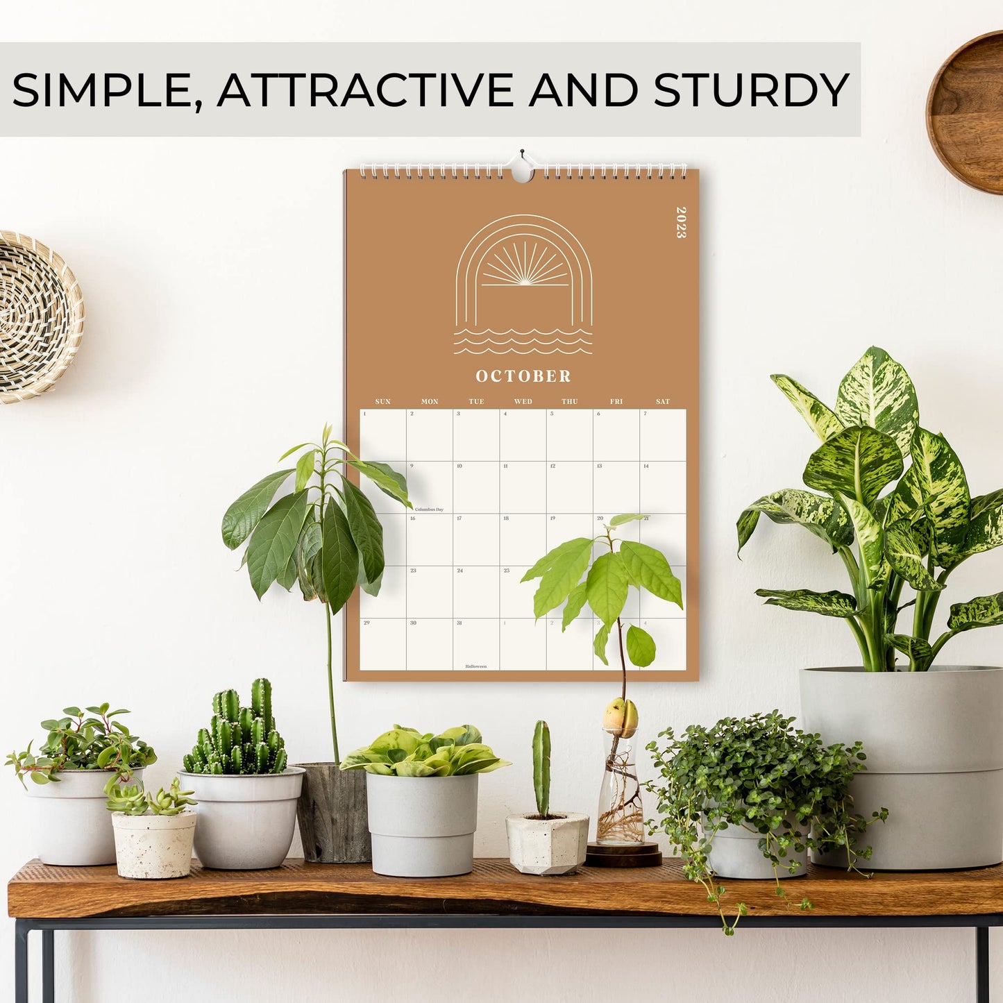 Aesthetic Modern Boho Wall Calendar - Runs from June 2023 Until December 2024 - The Perfect 23-24 Spiral Calendar and Monthly Planner for Easy Organizing