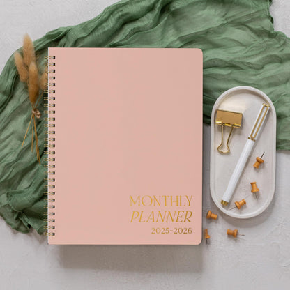 Beautiful 2025-2026 Monthly Planner and Calendar Book - To Do List Notebook That Easily Organizes Your Tasks to Boost Productivity - Runs From January 2025 Until December 2026