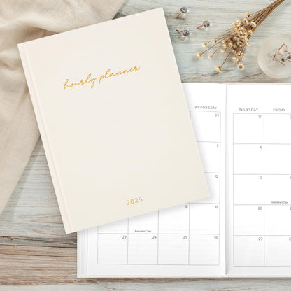 Beautiful 2025 Appointment Book Planner - Sturdy Linen Weekly Calendar with Half Hourly Schedule Easily Keeps Track Of All Your Appointments - The Perfect Day by Day Organizer