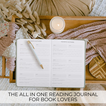 Beautiful Reading Journal for Book Lovers - Linen Hard Cover Book Makes a Great Gift for Readers - The Perfect Tracker Book with Reading Log & Review Pages For Keeping Notes on Your Favorite Books