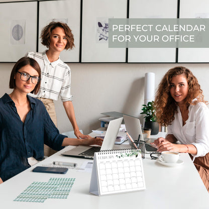 Aesthetic Desk Calendar 2024-2025 - Runs from October 2024 until June 2026 - Beautiful Small Flip Desktop Calendar for Easy Organizing