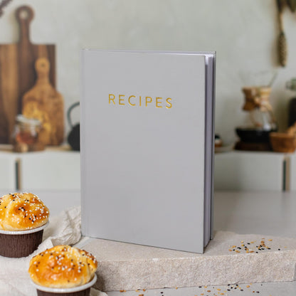 ZICOTO Aesthetic Blank Recipe Book with Waterproof Cover - The Perfect Recipe Notebook To Write In Your Own Recipes - Simplified Blank Cookbook to Organize Your Recipes