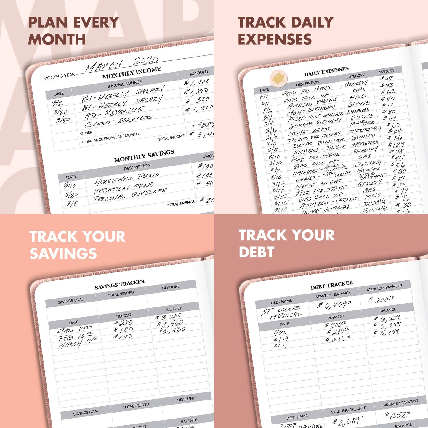 Simplified Monthly Budget Planner - Easy Use 12 Month Financial Organizer with Expense Tracker Notebook - The 2023-2024 Monthly Money Budgeting Book That Manages Your Finances Effectively