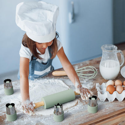 Wooden Cooking & Baking Set for Kids - Safe & Real Kitchen Tools Give Toddlers a Fun Cooking Experience - Durable Utensils are Perfect for Gifting to Create Lasting Family Memories