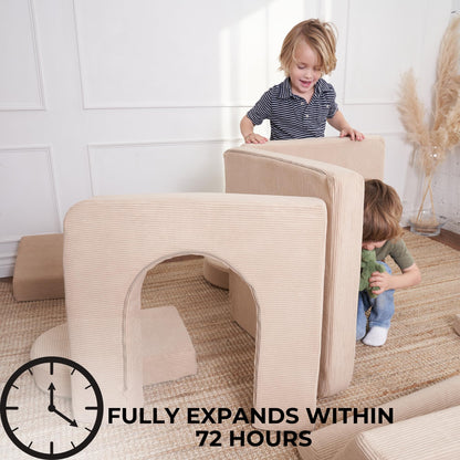 ZICOTO Modular Kids Play Couch for Fun Play Time or Comfy Lounging - The Perfect Toddler Sofa to Boost Creativity and Easily Build Magical Forts and More in Your Playroom/Nursery