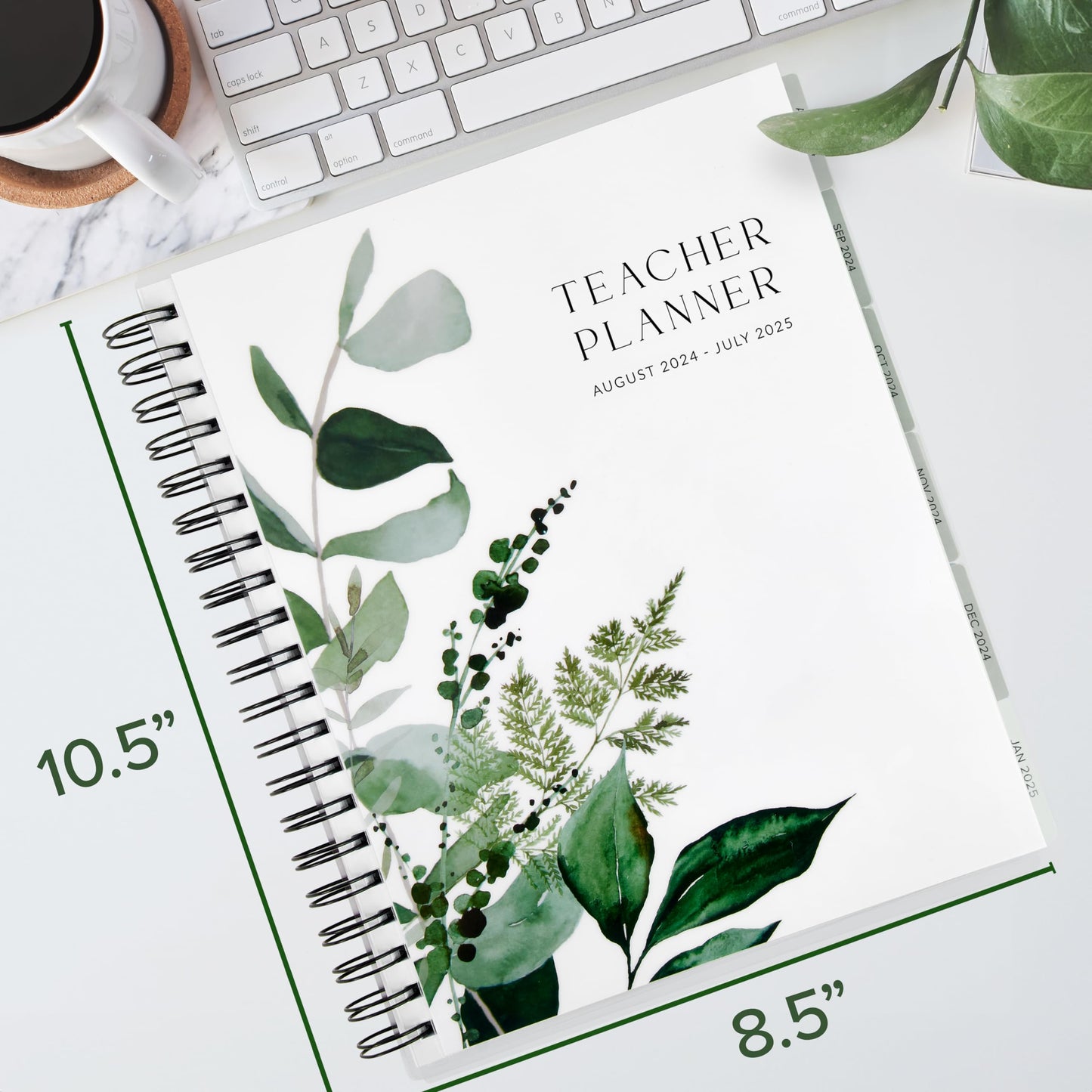 Simplified Teacher Planner For The 2024-2025 Academic School Year - Your All Incl. 8.5" x 10.5" Lesson Plan Book Supplies - Easily Organize Your Daily, Weekly & Monthly Classroom/Homeschool Schedule