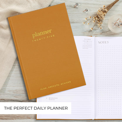 Beautiful 2025 Daily Planner - 7" x 10" Planner for Women or Men with Weekly & Monthly Spreads for Easy Planning - Beautiful Calendar Book to Organize Tasks and Boost Productivity