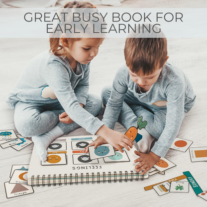 Busy Book for Toddlers - The Ultimate Preschool Activity Book for Early Learning - Educational & Fun Toy for Learning at Home Or Traveling - The Perfect Speech Therapy & Autism Sensory Toy for Kids