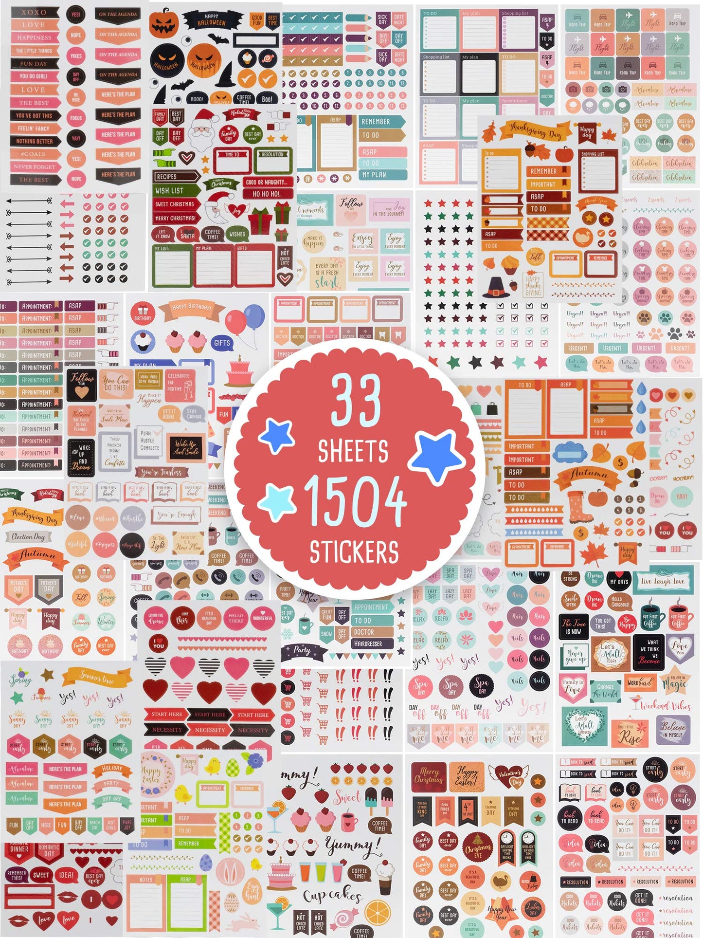 Aesthetic Planner Stickers - 1500+ Stunning Design Accessories Enhance and Simplify Your Planner, Journal, Calendar and Scrapbook