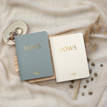 ZICOTO Elegant Vow Books With Gold Foil Lettering For Your Wedding - Perfectly Sized Vow Books With Plenty Of Pages To Write Whatever is on Your Heart - A Beautiful Addition For The Wedding Day