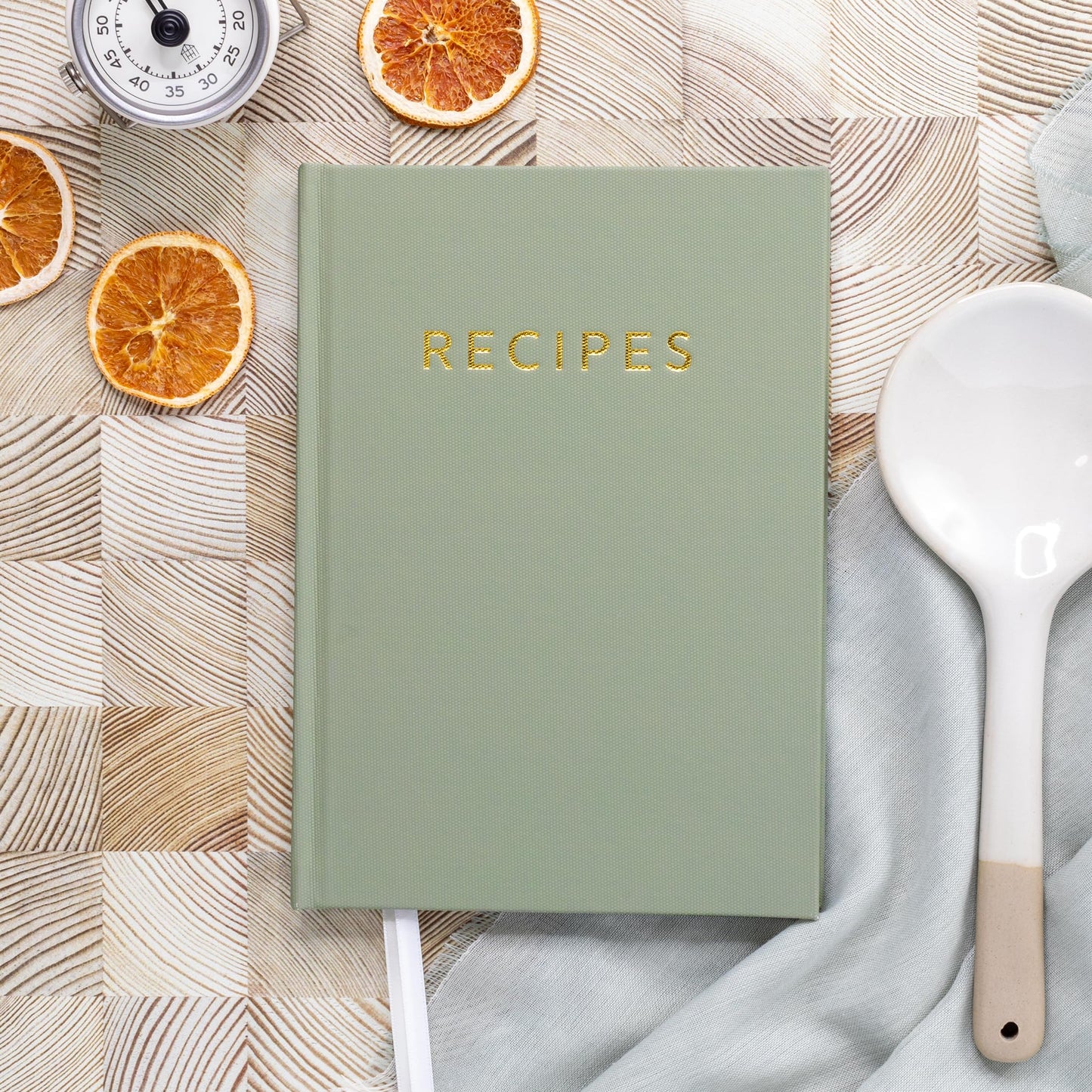 Aesthetic Blank Recipe Book with Waterproof Cover - The Perfect Recipe Notebook To Write In Your Own Recipes - Simplified Blank Cookbook to Organize Your Recipes