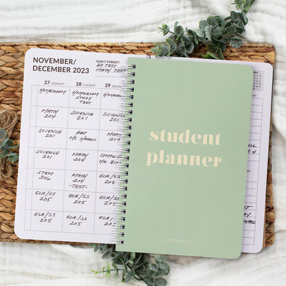 Simplified 2023-2024 Student Planner To Stay Organized - A Beautiful 8.5" x 5.5" Planner for Middle and High School Students with Weekly & Monthly Spreads For The 23-24 Academic Year