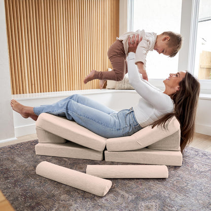 ZICOTO Modular Kids Play Couch for Fun Play Time or Comfy Lounging - The Perfect Toddler Sofa to Boost Creativity and Easily Build Magical Forts and More in Your Playroom/Nursery