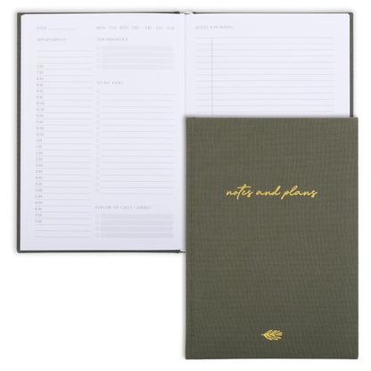 Aesthetic Daily Planner And Notebook With Hourly Schedule - Modern Hardcover To do List Notepad to Easily Organize Your Work Tasks And Appointments - The Perfect Book for School & Office Supplies